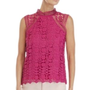 Laundry by Shelli Segal pink lace top.